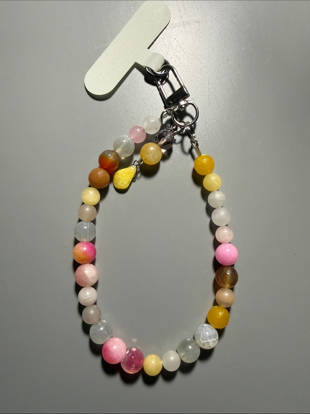 ⭐️ 102. Handmade REAL STONE -fruity- Phone Strap Bracelet Clip On
